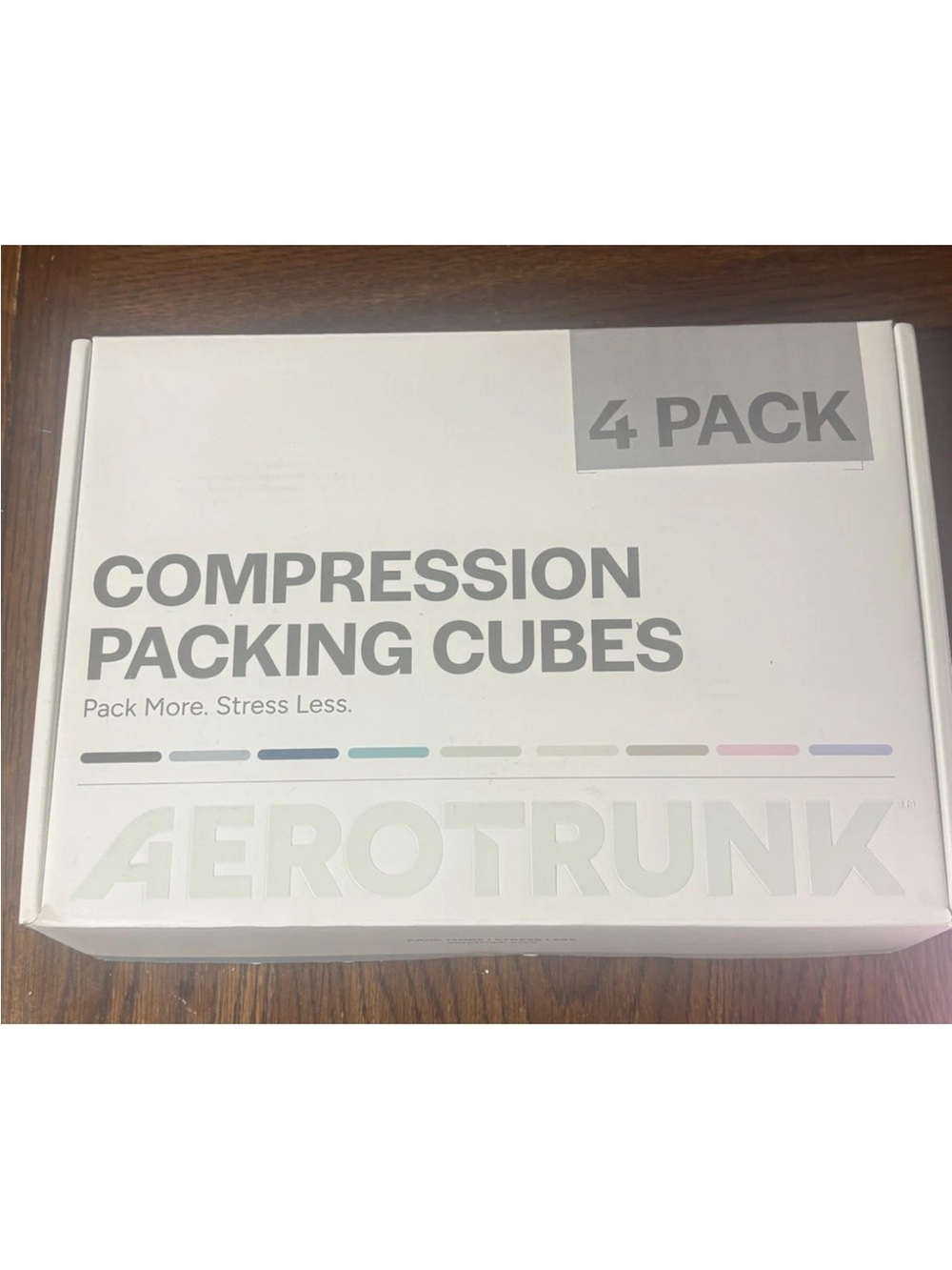 White Compression Packing Cubes - 4 Pack